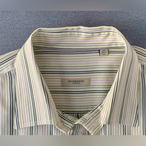 Burberry London Long-Sleeve Mens Button Down Shirt - Size XXL - Made in USA - Picture 4 of 5
